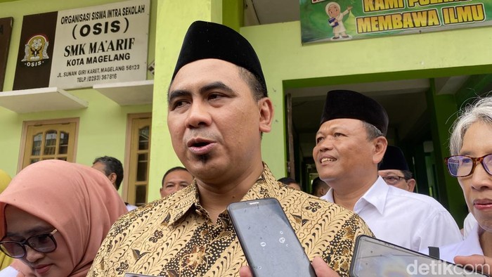 Wakil Gubernur Jateng, Taj Yasin, di SMK Maarif Kota Magelang, Rabu (26/2/2025).