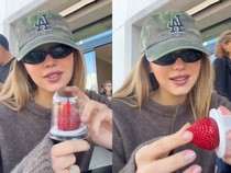 Wanita Ini Takjub dengan Rasa Stroberi Rp 300 Ribu Sebiji