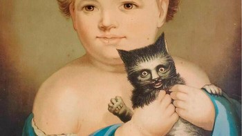 Seniman palugada. Tapi mohon maaf, kucingnya kenapa begitu amat ekspresinya? Foto: classicaldamn via Bored Panda  