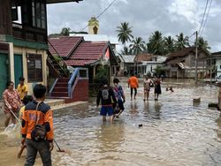 Sungai Rupit Meluap, Dua Desa di Muratara Tergenang Banjir