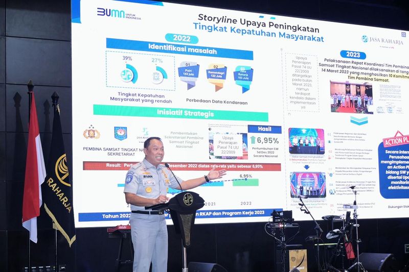 Direktur Utama Jasa Raharja, Rivan A Purwantono, dalam media gathering 17 Februari 2025. (Dok Jasa Raharja)