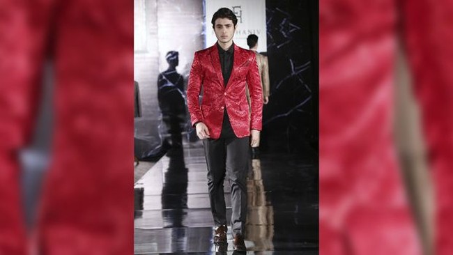 Di perhelatan tersebut, ia memperkenalkan lini busana pria F.H. Pour Homme by Feby Haniv. Sebelumnya, ia berkiprah sebagai desainer busana wanita. (Foto: Dok. Tim Muara Bagdja)