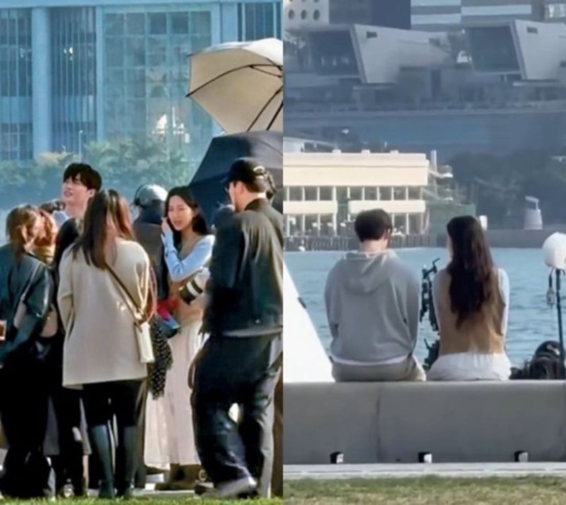 Lee Jong Suk dan Moon Ga Young syuting drama Korea Seochodong di Hong Kong