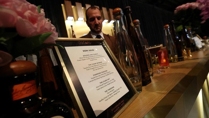 Food is displayed during a preview of the food, beverages and decor of this year's Governors Ball, the Academy's official post-Oscars celebration, ahead of the 97th Oscars ceremony in Los Angeles, U.S., February 25, 2025. REUTERS/Mario Anzuoni