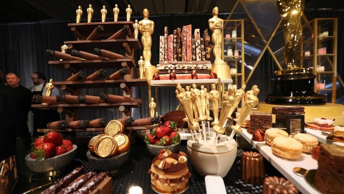 Food is displayed during a preview of the food, beverages and decor of this year's Governors Ball, the Academy's official post-Oscars celebration, ahead of the 97th Oscars ceremony in Los Angeles, U.S., February 25, 2025. REUTERS/Mario Anzuoni