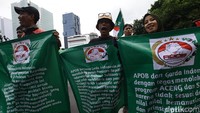 Dalam tuntutannya, massa ojol menolak adanya sistem aceng, slot, dan promo.  