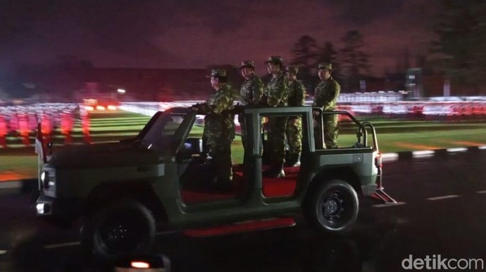 Suasana di lokasi parade senja di Lapangan Pancasila Akmil Magelang, Kamis (27/2/2025).