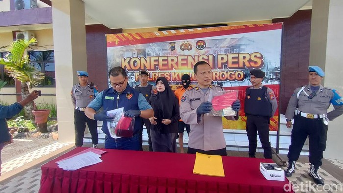 Tersangka RS saat dihadirkan dalam jumpa pers di Mapolres Kulon Progo, Kamis (27/2/2025).