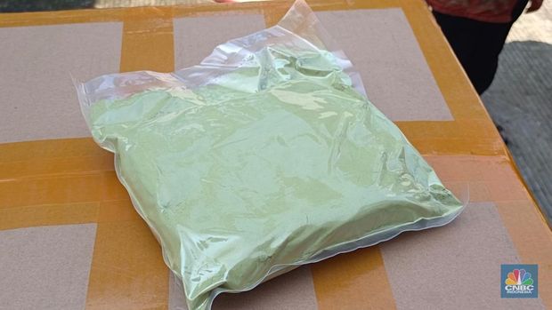 Bubuk Kratom. (CNBC Indonesia/Martyasari Rizky)