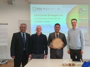 Lulus S3 di Austria, Riset Dosen IPB Manfaatkan Limbah Sawit Jadi Bahan Konstruksi