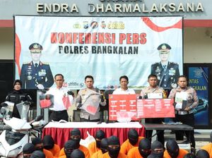 52 Pelaku Kejahatan di Bangkalan Diringkus dalam Sebulan