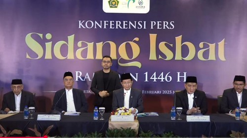 Konferensi pers sidang isbat (dok. YouTube Kemenag)