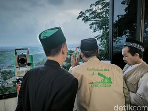 Mendung Gelap dan Hujan, Hilal Tak Terlihat dari Bukit Condrodipo Gresik