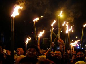 Pawai Obor Jelang Ramadan di Pontianak
