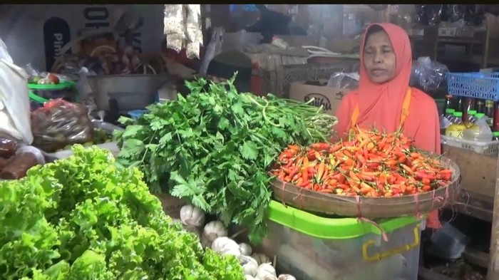 Pedagang cabai di Pasar Baru Lumajang