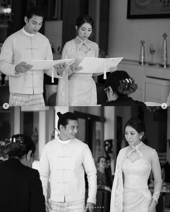 Hari ini, tunanganku telah menjadi istriku, tulis Paing dalam keterangan unggahannya. Foto: Instagram