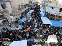 Ramainya Pasar di Gaza Menjelang Ramadan