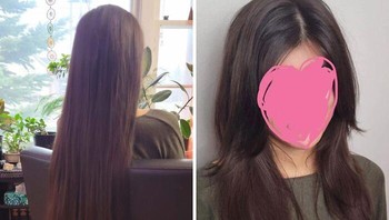 Rambutnya dipotong sekitar 30 cm. Wah, drastis banget. Tapi cantik kan, detikers? Foto: star_pwr via Bored Panda  