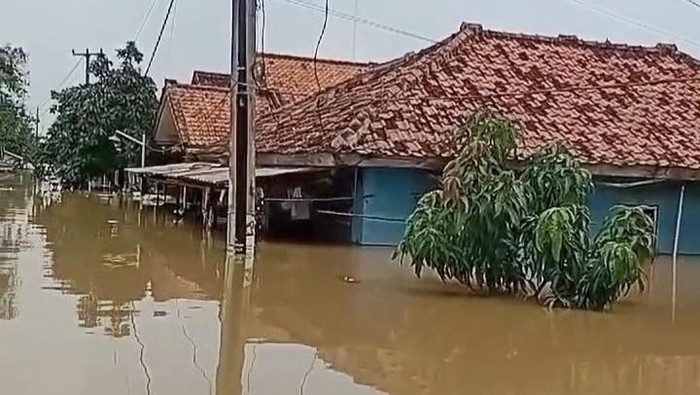 Banjir di Karangliigar, Kabupaten Karawang.