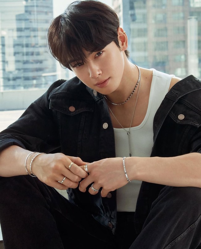Peringkat pertama jatuh pada Cha Eun Woo, idol sekaligus aktor yang dianggap memiliki wajah ‘tidak nyata’. Tak heran banyak yang menyebutnya seperti karakter langsung keluar dari anime. Selama ini, Cha Eun Woo juga langganan masuk daftar idol terganteng. Foto: dok. Chaumet