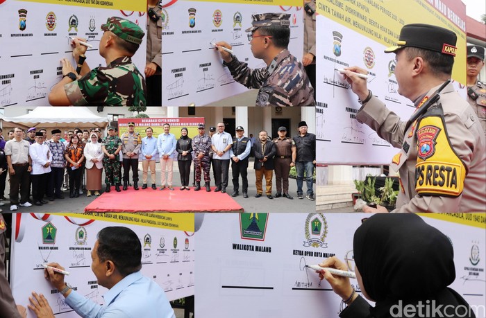 Kapolresta Malang Kota Pimpin Apel Kesiapan Pengamanan Sertijab Walikota dan Deklarasi Damai