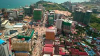 Setelah 2016, investor China memulai pembangunan kota impian mereka yang penuh dengan gedung tinggi, kasino, perumahan, dan lainnya. Foto: Tangkapan layar/YouTube FYP Tomaly
