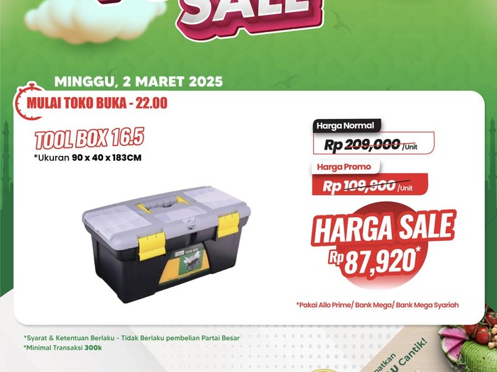 Tool Box Transmart Full Day Sale