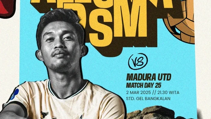 Allona PSM Makassar lawan Madura United dalam laga Liga 1 2024/2025 di Stadion Gelora Bangkalan.