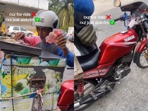 Bikin Salfok! Penjual Es Puter Ini Jualan Pakai Motor Yamaha RX-Z