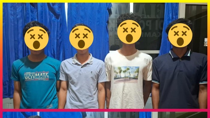 Delapan remaja yang diamankan polisi gegara bermain judi di Musi Rawas