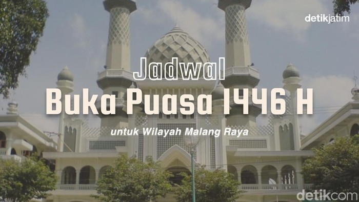 Jadwal buka puasa Ramadan 1446 Hijriah untuk wilayah Malang Raya.