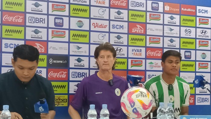 Jumpa pers PSS Sleman jelang menghadapi Barito Putera di Stadion Manahan, Solo, Minggu (2/3/2025)