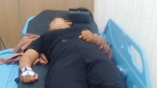 Rusita saat menjalani perawatan di UGD RSUD Karangasem setelah mengalami kecelakaan pada Minggu (2/3/2025).