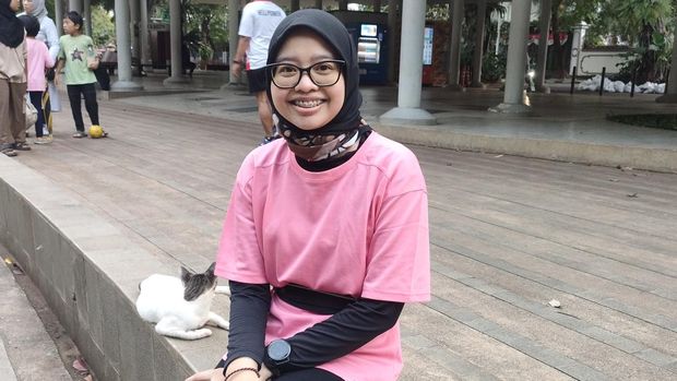 Warga bernama Astri di Tebet Eco Park (Dwi/detikcom)