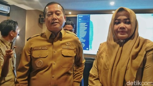 Gubernur dan Wakil Gubernur Nusa Tenggara Barat Lalu Muhamad Iqbal dan Indah Dhamayanti Putri, Senin (3/3/2025) (Ahmad Viqi/detikBali)