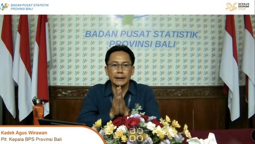 Kadek Agus Wirawan, Plt. Kepala BPS Provinsi Bali, dalam rilis satistik melalui akun youtube resmi BPS Provinsi Bali, Senin (3/3/2025). (Tangkapan layar)
