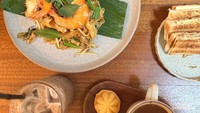 Makanan dengan porsi besar dan enak.