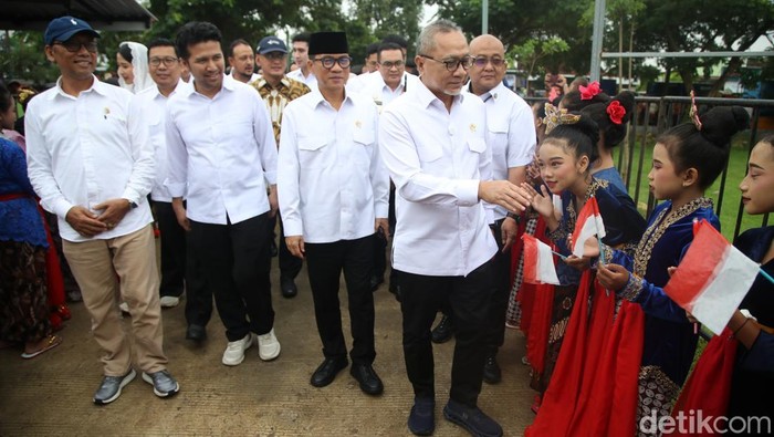 Perayaan #DemiIndonesia Mandiri Pangan 2025 digelar di Lapangan Desa Pangkur, Kecamatan Pangkur, Kabupaten Ngawi, Jawa Timur, Senin (3/3/2025).