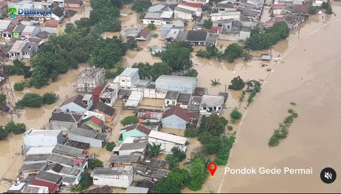 Banjir Pondok Gede Permai Bekasi, 4 Maret 2025. (Dinas BMSDA Kota Bekasi)