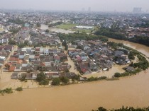 Foto Udara Banjir di Kota Bekasi