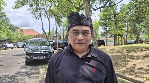 Kadinkes Bali, I Nyoman Gede Anom, saat ditemui seusai rapat paripurna DPRD Bali, Selasa (4/3/2025). (Fabiola Dianira/detikBali)