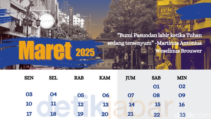 Kalender Maret 2025