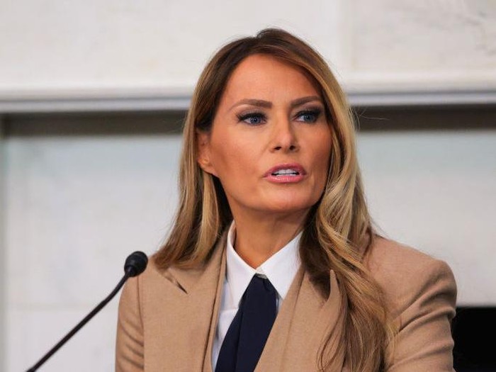 WASHINGTON, DC - MARCH 03: U.S. Sen. Ted Cruz (R-TX) (R) introduces and welcomes first lady Melania Trump during a roundtable discussion on the Take It Down Act in the Mike Mansfield Room at the U.S. Capitol on March 03, 2025 in Washington, DC. The