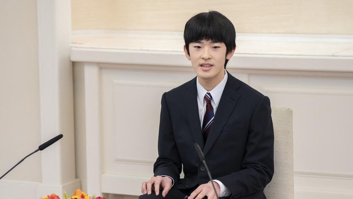 This handout photo taken and released on March 3, 2025 by the Imperial Household Agency of Japan shows Japans Prince Hisahito attending his first press conference at the Imperial Palace in Tokyo. (Photo by Imperial Household Agency of Japan / AFP) / RESTRICTED TO EDITORIAL USE - MANDATORY CREDIT AFP PHOTO / Imperial Household Agency of Japan - NO MARKETING NO ADVERTISING CAMPAIGNS - DISTRIBUTED AS A SERVICE TO CLIENTS - NO CROPPING