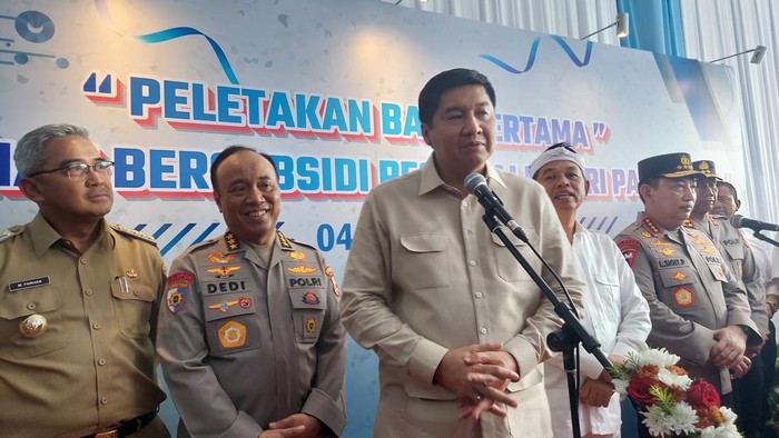 Peletakan batu pertama atau groundbreaking pembangunan perumahan subsidi Ayyasa Residence di Karawang Timur, Jawa Barat.