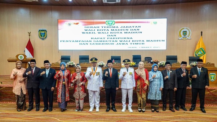 Wagub Jatim Emil Dardak menghadiri sertijab Walkot dan Wawalkot Madiun.