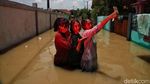 Penampakan Banjir Rendam Kampung Gabus Rawa Bekasi