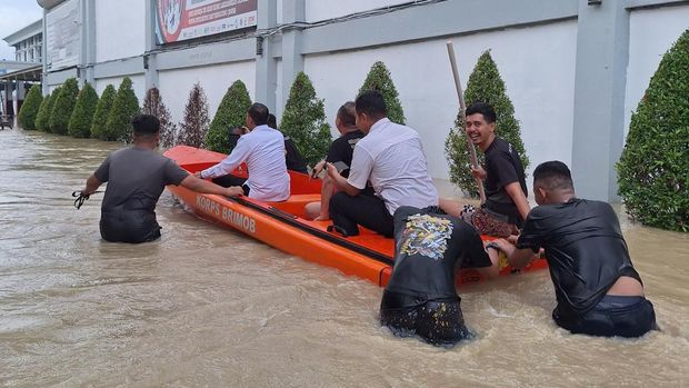 Lapas Cikarang, Kabupaten Bekasi ikut terdampak banjir.