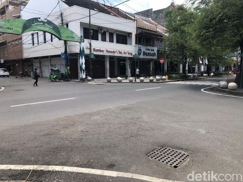 Lokasi kecelakaan karambol di Jalan Malioboro, Jogja, Rabu (5/3/2025).