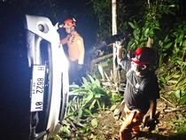 Mobil Berisi 3 Orang Terperosok ke Jurang di Argorejo Bantul, 1 Tewas